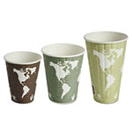 Eco-Products World Art Renewable and Compostable Insulated Hot Cups, PLA, 8 oz, 40/Pack, 20 Packs/Carton view 1