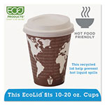 Eco-Products EcoLid 25% Recy Content Hot Cup Lid, White, F/10-20oz, 100/PK, 10 PK/CT view 1