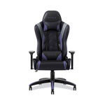 Emerge Vartan Bonded Leather Gaming Chair, Supports Up to 275 lbs, Purple/Black Seat, Purple/Black Back, Black Base orginal image