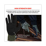 Ergodyne ProFlex 7042 ANSI A4 Nitrile-Coated CR Gloves, Green, X-Large, 12 Pairs/Pack view 1