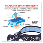 Ergodyne Chill-Its 6700CT Cooling Bandana PVA Tie Headband, One Size Fits Most, Navy Western view 1