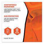 Ergodyne Chill-Its 6602MF Evaporative Microfiber Cooling Towel, 40.9 x 9.8, One Size, Microfiber, Orange view 3