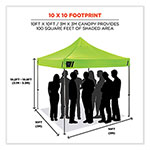 Ergodyne Shax 6051 Heavy-Duty Pop-Up Tent Kit, Single Skin, 10 ft x 10 ft, Polyester/Steel, Lime view 1