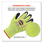 Ergodyne ProFlex 7021-CASE Hi-Vis Nitrile Coated CR Gloves, Lime, Medium, 144 Pairs/Carton view 1