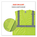 Ergodyne GloWear 8210HL Class 2 Economy Mesh Hook and Loop Vest, Polyester, Small/Medium, Lime view 5