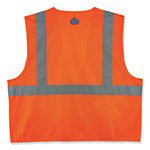 Ergodyne GloWear 8220Z Class 2 Standard Mesh Zipper Vest, Polyester, Small/Medium, Orange view 1