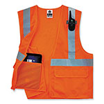Ergodyne GloWear 8220Z Class 2 Standard Mesh Zipper Vest, Polyester, Small/Medium, Orange view 2