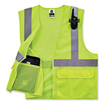 Ergodyne GloWear 8220Z Class 2 Standard Mesh Zipper Vest, Polyester, 2X-Large/3X-Large, Lime view 2