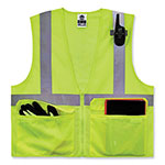 Ergodyne GloWear 8220Z Class 2 Standard Mesh Zipper Vest, Polyester, 2X-Large/3X-Large, Lime view 4