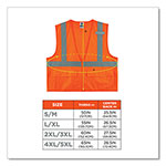 Ergodyne GloWear 8225Z Class 2 Standard Solid Vest, Polyester, Orange, 2X-Large/3X-Large view 2