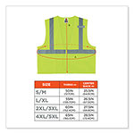 Ergodyne GloWear 8225Z Class 2 Standard Solid Vest, Polyester, Lime, Small/Medium view 3