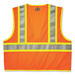 Ergodyne GloWear 8230Z Class 2 Two-Tone Mesh Zipper Vest, Polyester, 2X-Large/3X-Large, Orange view 1