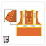 Ergodyne GloWear 8230Z Class 2 Two-Tone Mesh Zipper Vest, Polyester, 2X-Large/3X-Large, Orange view 3