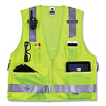 Ergodyne GloWear 8250Z Class 2 Surveyors Zipper Vest, Polyester, 2X-Large/3X-Large, Lime view 2