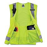 Ergodyne GloWear 8250Z Class 2 Surveyors Zipper Vest, Polyester, 2X-Large/3X-Large, Lime view 4
