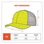 Ergodyne GloWear 8933 Reflective Snapback Hat, Cotton/Polyester, One Size Fits Most, Hi-Vis Lime view 5