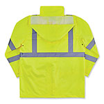 Ergodyne GloWear 8366 Class 3 Lightweight Hi-Vis Rain Jacket, Polyester, 2X-Large, Lime view 1