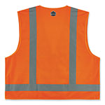 Ergodyne GloWear 8249Z-S Single Size Class 2 Economy Surveyors Zipper Vest, Polyester, Large, Orange view 2