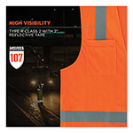 Ergodyne GloWear 8249Z-S Single Size Class 2 Economy Surveyors Zipper Vest, Polyester, Large, Orange view 3