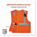 Ergodyne GloWear 8215BA-S Single Size Class 2 Economy Breakaway Mesh Vest, Polyester, 4X-Large, Orange view 4