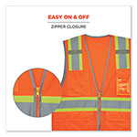 Ergodyne GloWear 8246Z-S Single Size Class 2 Two-Tone Mesh Vest, Polyester, 3X-Large, Orange view 4