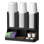 Mind Reader Flume Six-Section Upright Coffee Condiment/Cup Organizer, Black, 11.5 x 6.5 x 15 orginal image