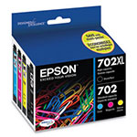 Epson T702XLBCS (702XL) DURABrite Ultra High-Yield Ink, Black/Cyan/Magenta/Yellow view 1