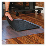 E.S. Robbins Sit or Stand Mat for Carpet or Hard Floors, 36 x 53 with Lip, Clear/Black view 3