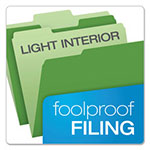 Pendaflex Colored File Folders, 1/3-Cut Tabs, Letter Size, Green/Light Green, 100/Box view 2