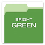 Pendaflex Colored File Folders, 1/3-Cut Tabs, Letter Size, Green/Light Green, 100/Box view 3