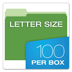 Pendaflex Colored File Folders, 1/3-Cut Tabs, Letter Size, Green/Light Green, 100/Box view 4