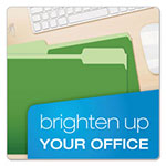Pendaflex Colored File Folders, 1/3-Cut Tabs, Letter Size, Green/Light Green, 100/Box view 5