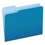 Pendaflex Colored File Folders, 1/3-Cut Tabs, Letter Size, Blue/Light Blue, 100/Box orginal image