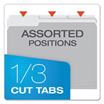 Pendaflex Colored File Folders, 1/3-Cut Tabs, Letter Size, Gray/Light Gray, 100/Box view 1