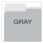 Pendaflex Colored File Folders, 1/3-Cut Tabs, Letter Size, Gray/Light Gray, 100/Box view 3