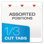 Pendaflex Colored File Folders, 1/3-Cut Tabs, Letter Size, White, 100/Box view 1
