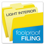 Pendaflex Colored File Folders, 1/3-Cut Tabs, Letter Size, Yellowith Light Yellow, 100/Box view 2