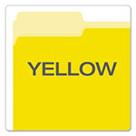 Pendaflex Colored File Folders, 1/3-Cut Tabs, Letter Size, Yellowith Light Yellow, 100/Box view 3