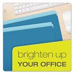 Pendaflex Colored File Folders, Straight Tab, Letter Size, Blue/Light Blue, 100/Box view 4