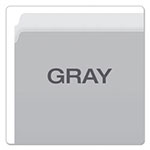 Pendaflex Colored File Folders, Straight Tab, Letter Size, Gray/Light Gray, 100/Box view 3