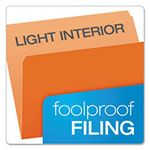 Pendaflex Colored File Folders, Straight Tab, Letter Size, Orange/Light Orange, 100/Box view 2