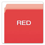 Pendaflex Colored File Folders, Straight Tab, Letter Size, Red/Light Red, 100/Box view 3