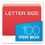Pendaflex Colored File Folders, Straight Tab, Letter Size, Red/Light Red, 100/Box view 4