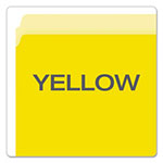 Pendaflex Colored File Folders, Straight Tab, Letter Size, Yellowith Light Yellow, 100/Box view 3