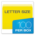 Pendaflex Colored File Folders, Straight Tab, Letter Size, Yellowith Light Yellow, 100/Box view 4