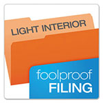Pendaflex Colored File Folders, 1/3-Cut Tabs, Legal Size, Orange/Light Orange, 100/Box view 2