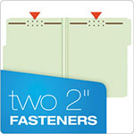 Pendaflex Heavy-Duty Pressboard Folders w/ Embossed Fasteners, Letter Size, Green, 25/Box view 2