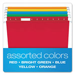 Pendaflex Colored Reinforced Hanging Folders, Letter Size, 1/5-Cut Tab, Assorted, 25/Box view 2