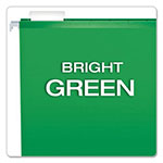 Pendaflex Colored Reinforced Hanging Folders, Letter Size, 1/5-Cut Tab, Bright Green, 25/Box view 2