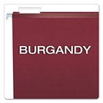 Pendaflex Colored Reinforced Hanging Folders, Letter Size, 1/5-Cut Tab, Burgundy, 25/Box view 2
